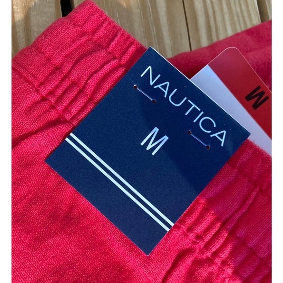 NWT Nautic Linen Shorts Size Medium Women’s Red Drawstring - Picture 6 of 10